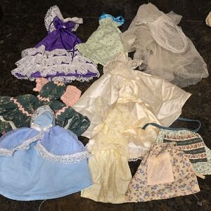 Handmade Doll Dresses with Lace Details